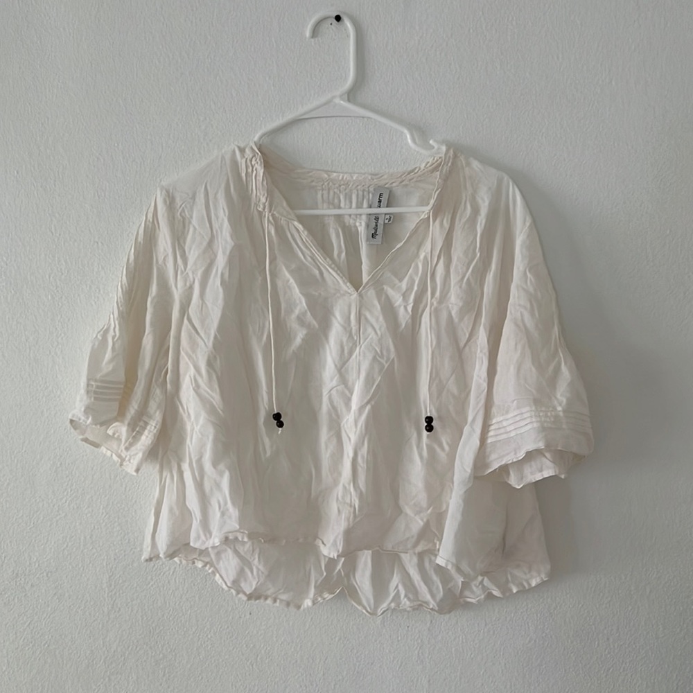 Madewell x Warm White Blouse
